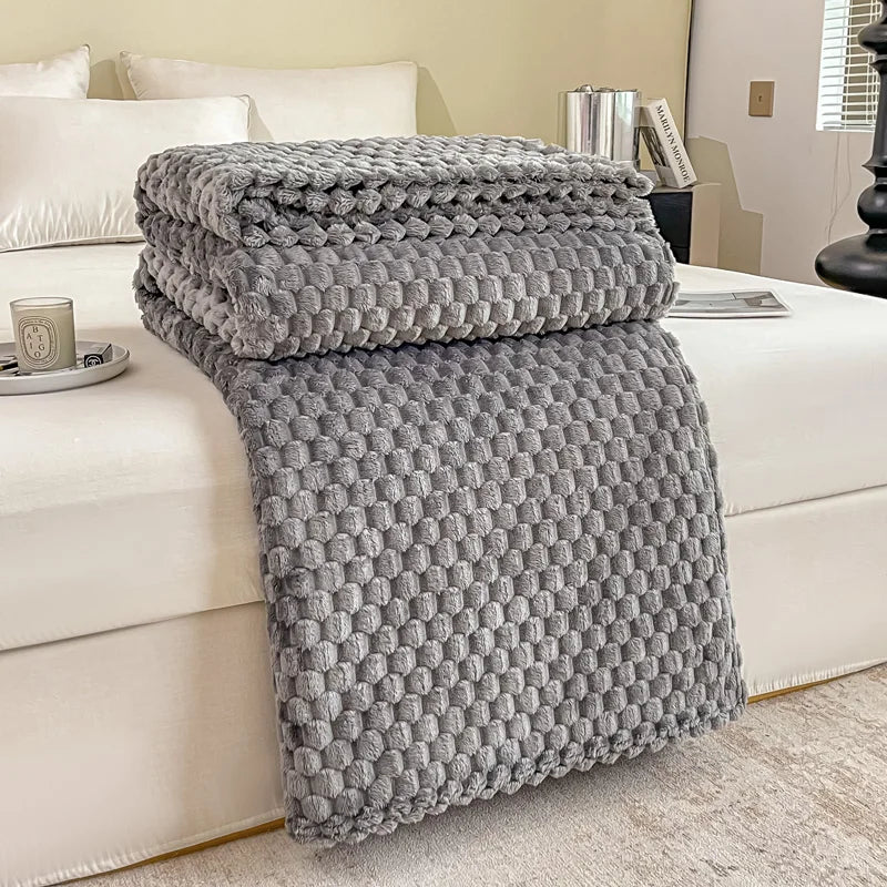 Fleece Plaid – Honingraat Structuur – Extra Zacht | Ruta