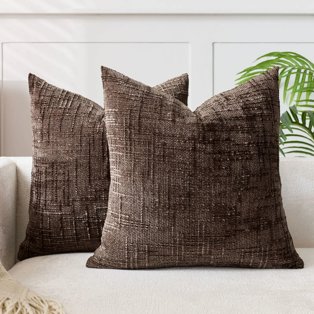 Chenille Sierkussenhoes – Geweven Structuur – Wasbaar | Renlo