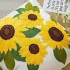 Girasole | Sierkussen met Zonnebloem Borduurwerk – Warm & Decoratief – 45x45 cm