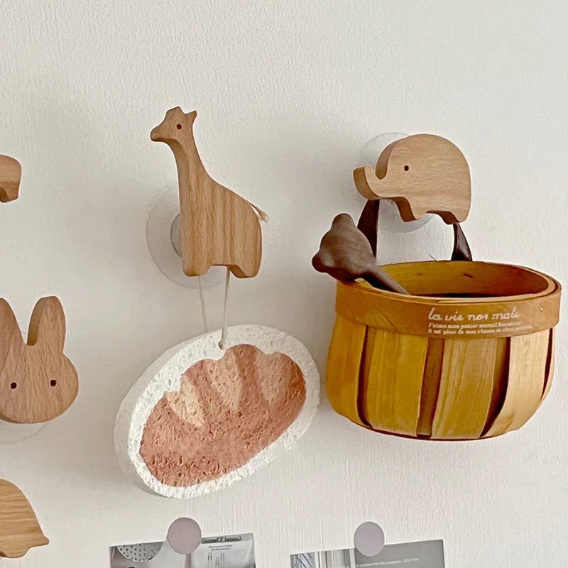 ZooHooks | Speelse Houten Wandhaken met Dierenmotieven