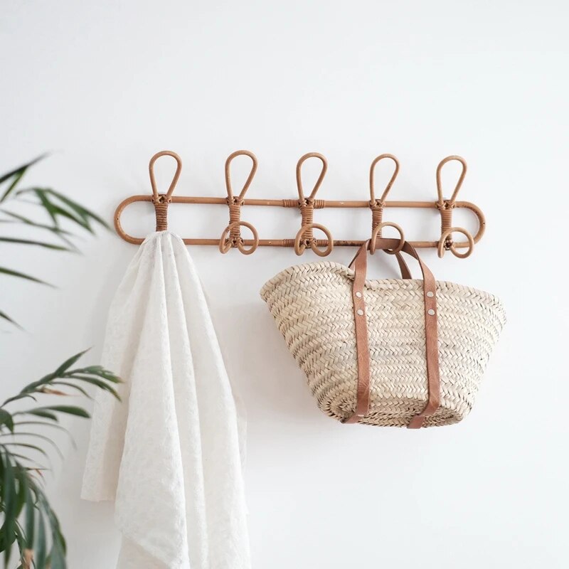 Rotan Wandkapstok – Handgemaakt Design – Organische Vorm | Rattan