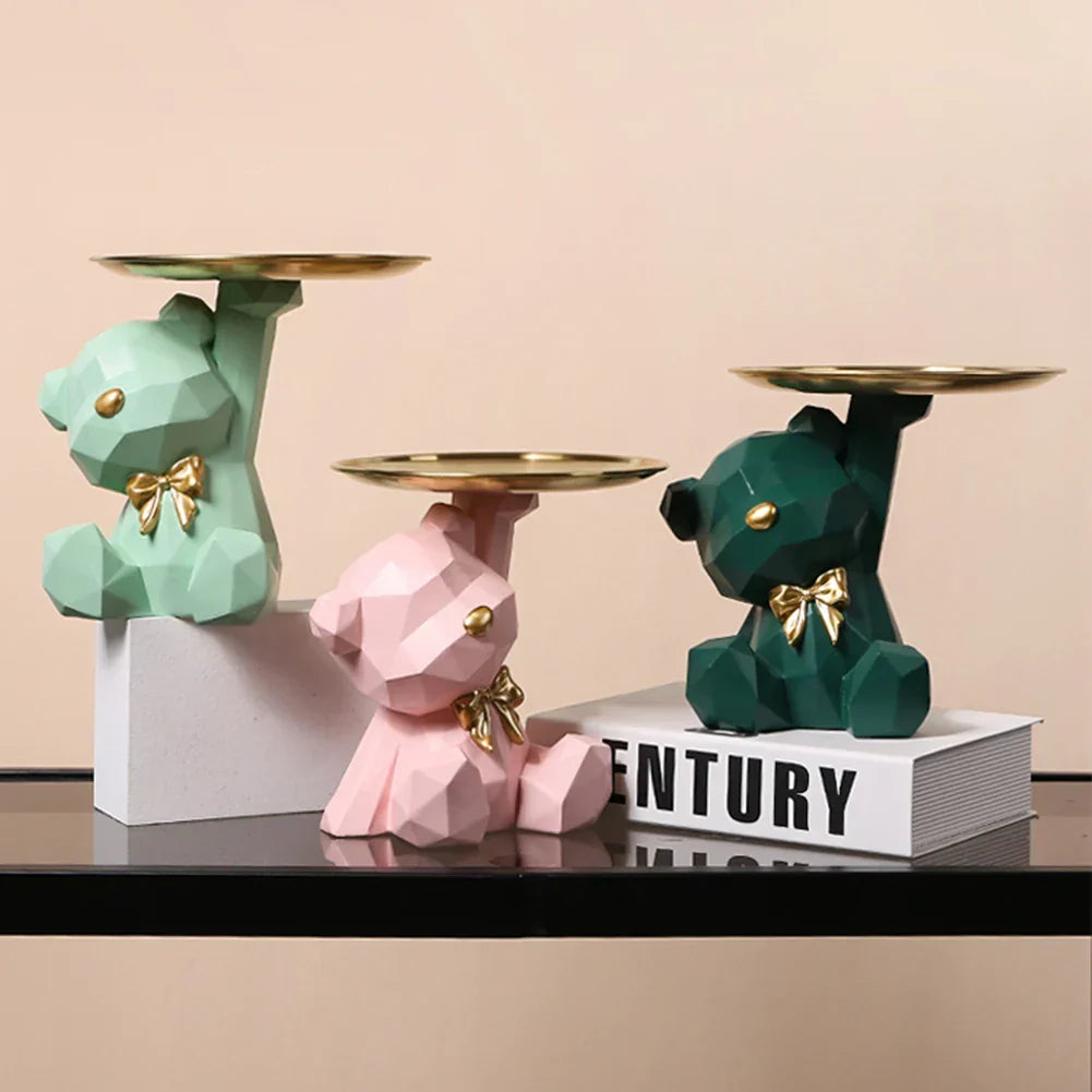 Kumagawa | Geometrisch Berenfiguur – Artistiek Sculptuur & Sleutelhouder