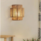 Zola | Ambachtelijke Wandlamp – Japandi Design met Henneptouw & Bamboe