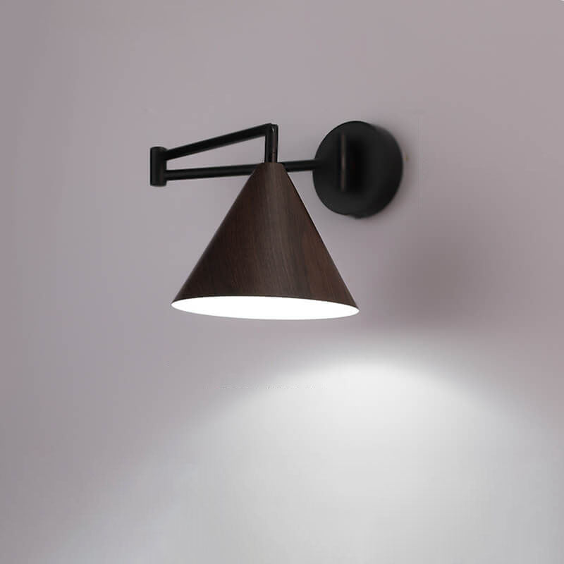Noren | Nordic Minimalistische Wandlamp met Zwenkarm en Houtlook