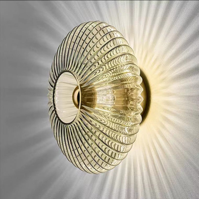 Luvia | Design Wandlamp van Gestreept Glas