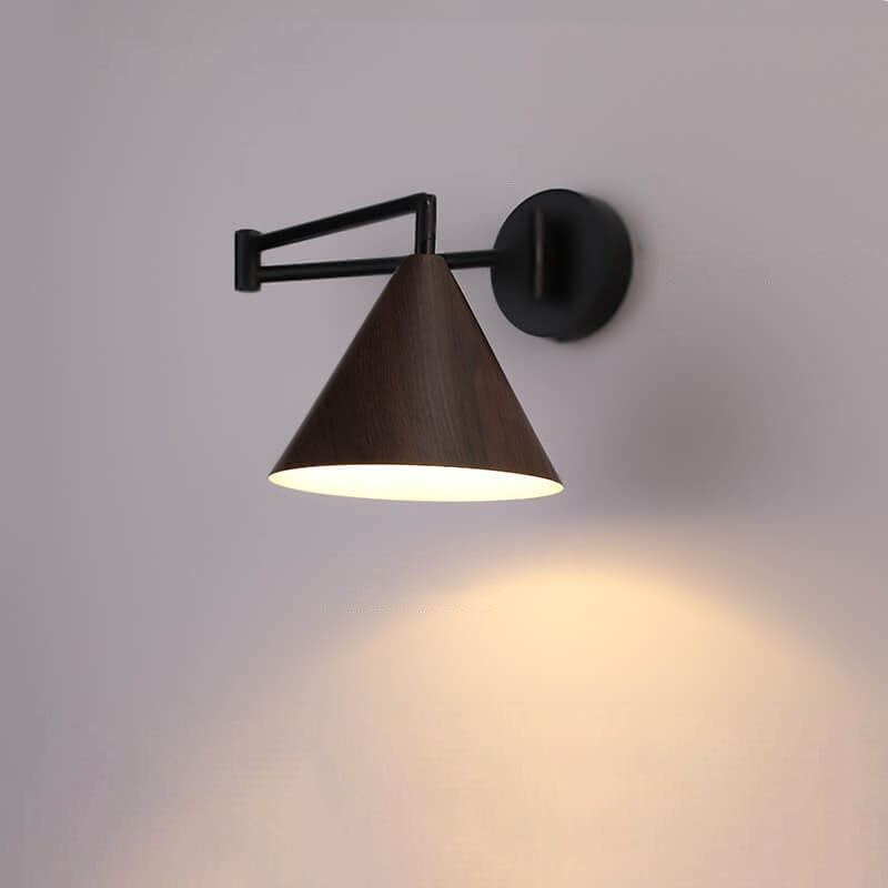Noren | Nordic Minimalistische Wandlamp met Zwenkarm en Houtlook