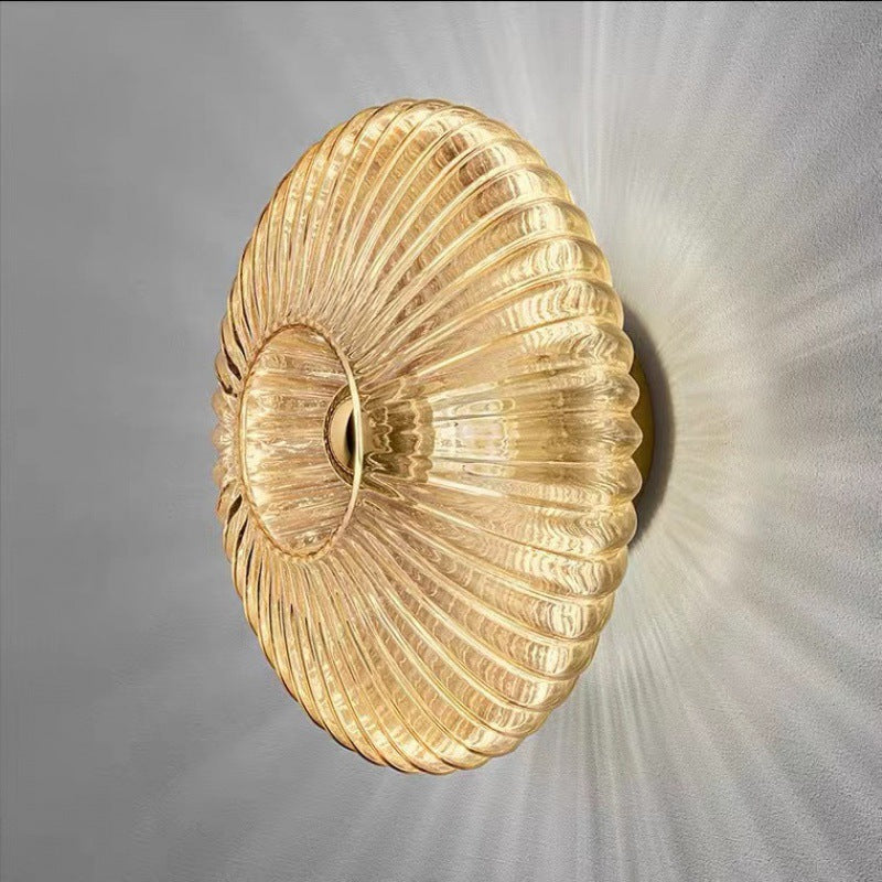 Luvia | Design Wandlamp van Gestreept Glas
