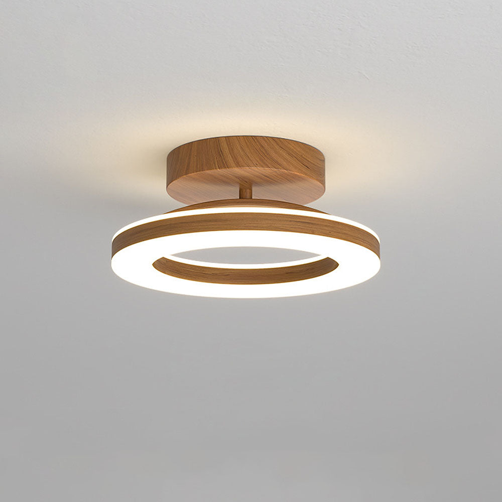 Orbene | Open Ring LED Plafondlamp met Houten Frame