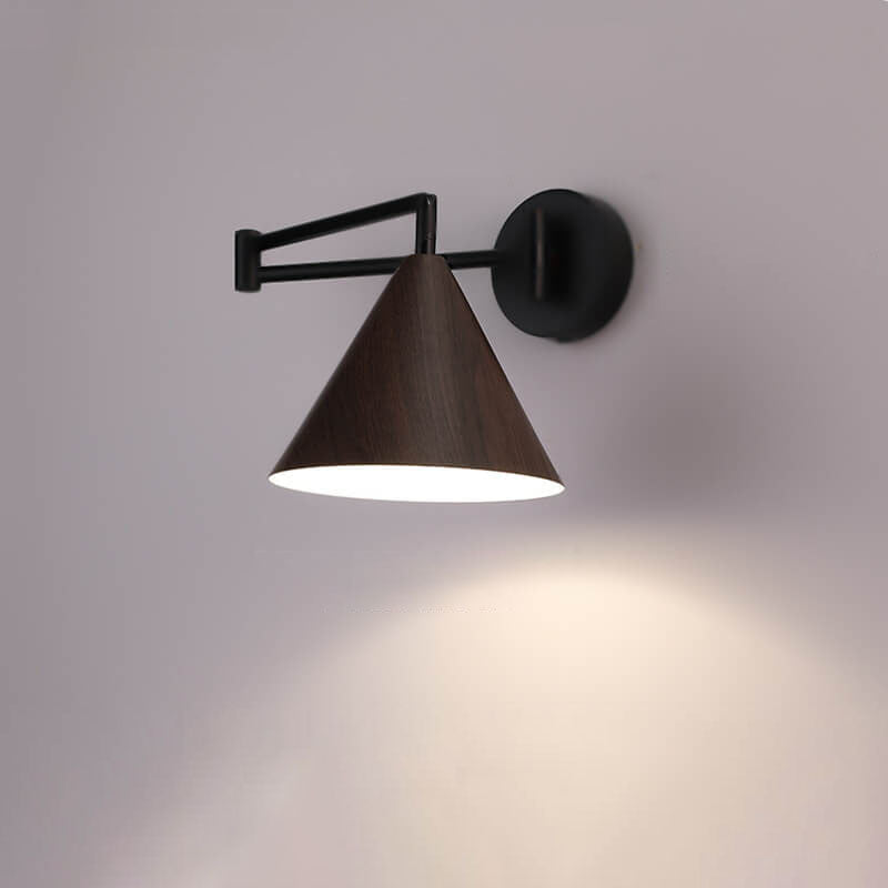 Noren | Nordic Minimalistische Wandlamp met Zwenkarm en Houtlook