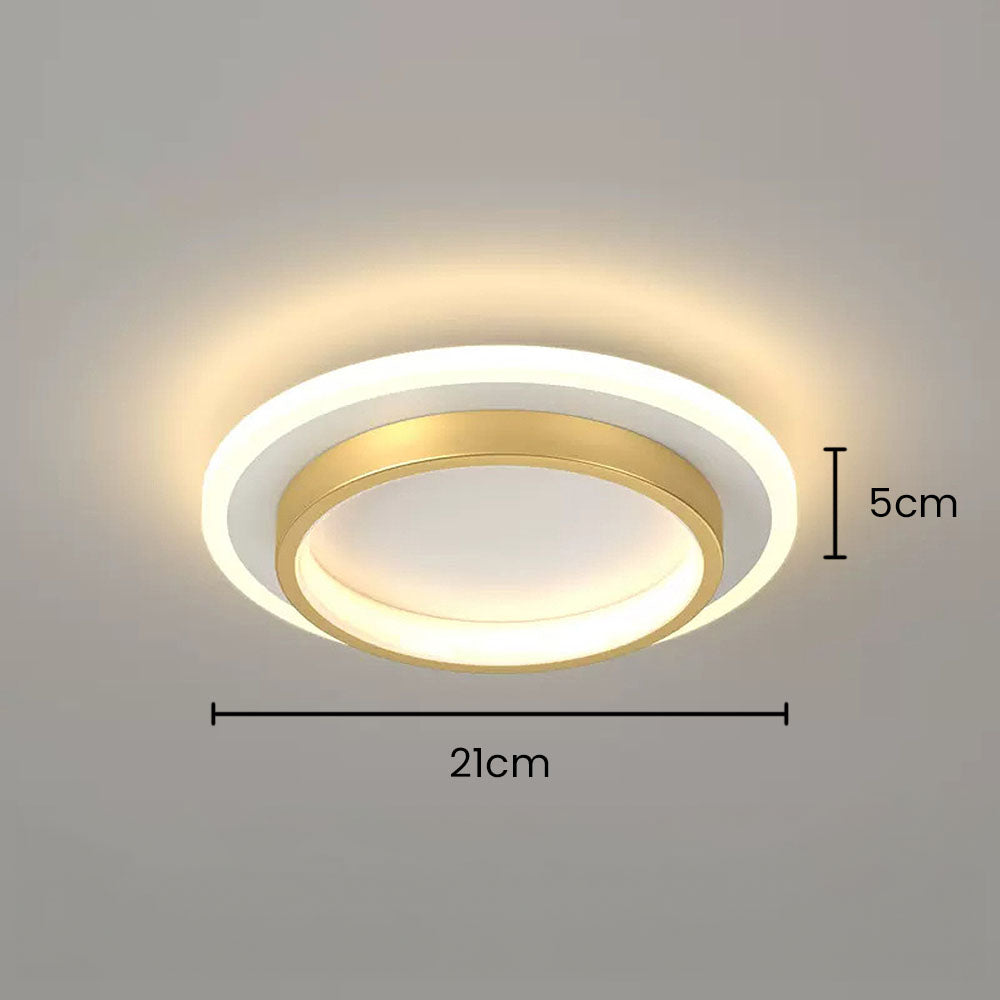 Basso | Compacte LED Plafondlamp met Houtprint