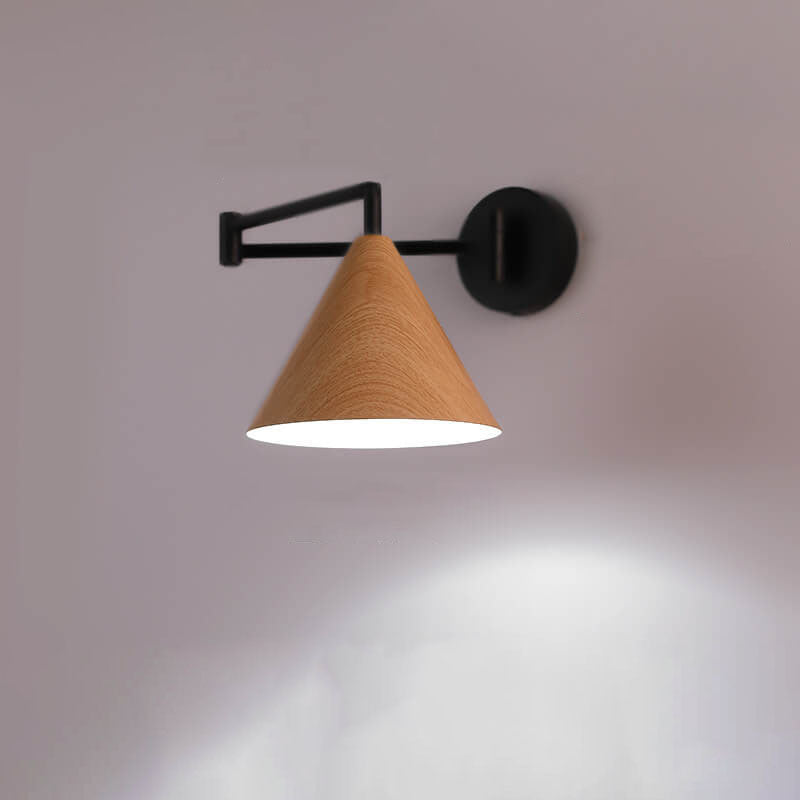 Noren | Nordic Minimalistische Wandlamp met Zwenkarm en Houtlook