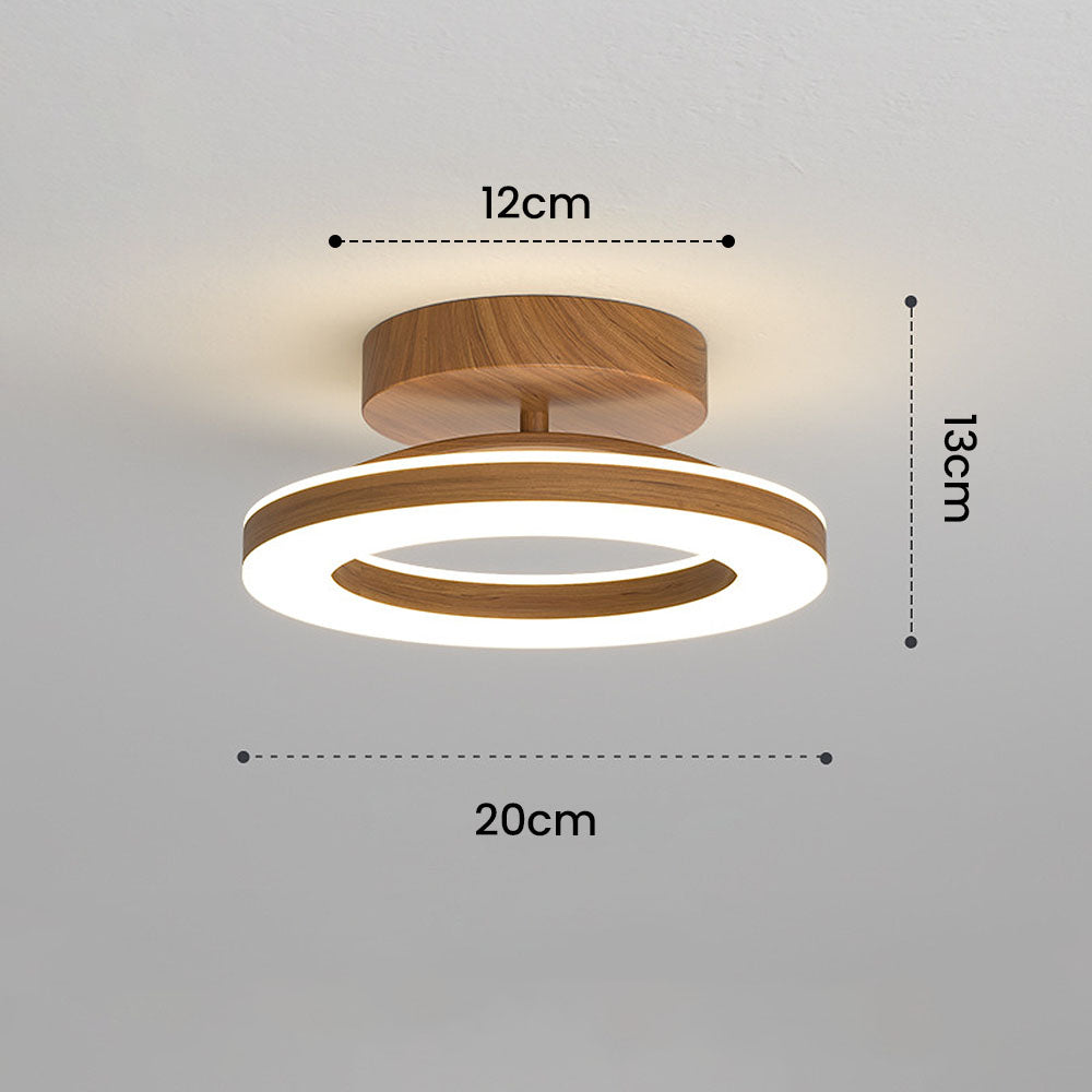 Orbene | Open Ring LED Plafondlamp met Houten Frame
