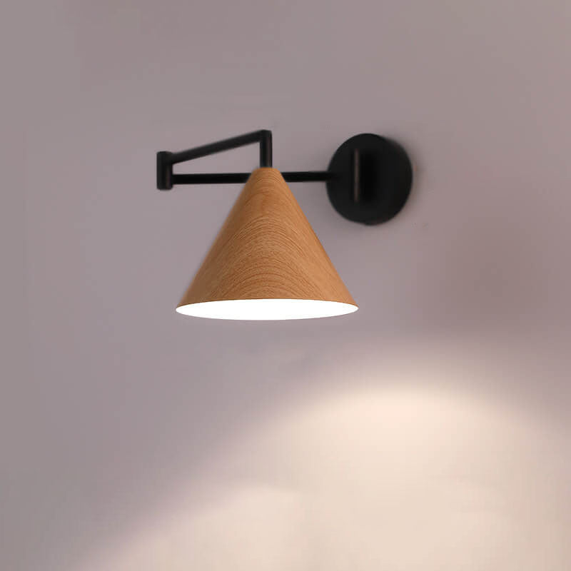 Noren | Nordic Minimalistische Wandlamp met Zwenkarm en Houtlook