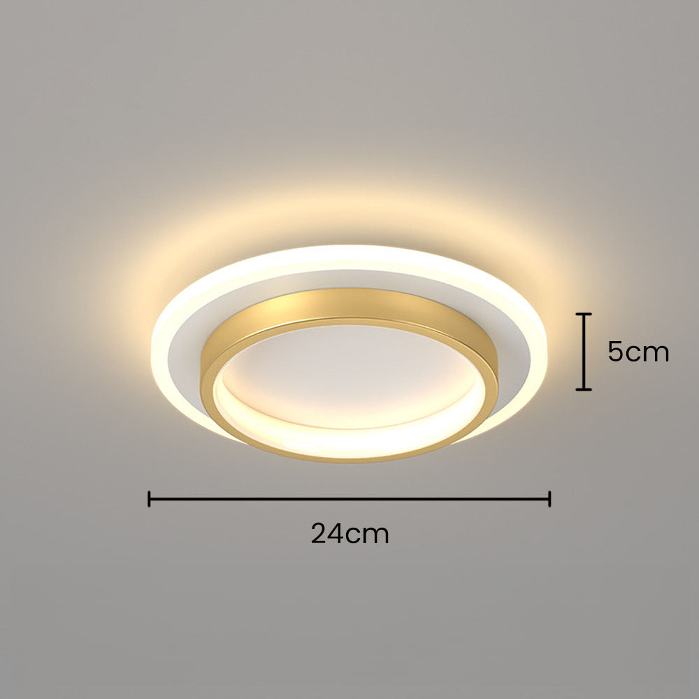 Basso | Compacte LED Plafondlamp met Houtprint