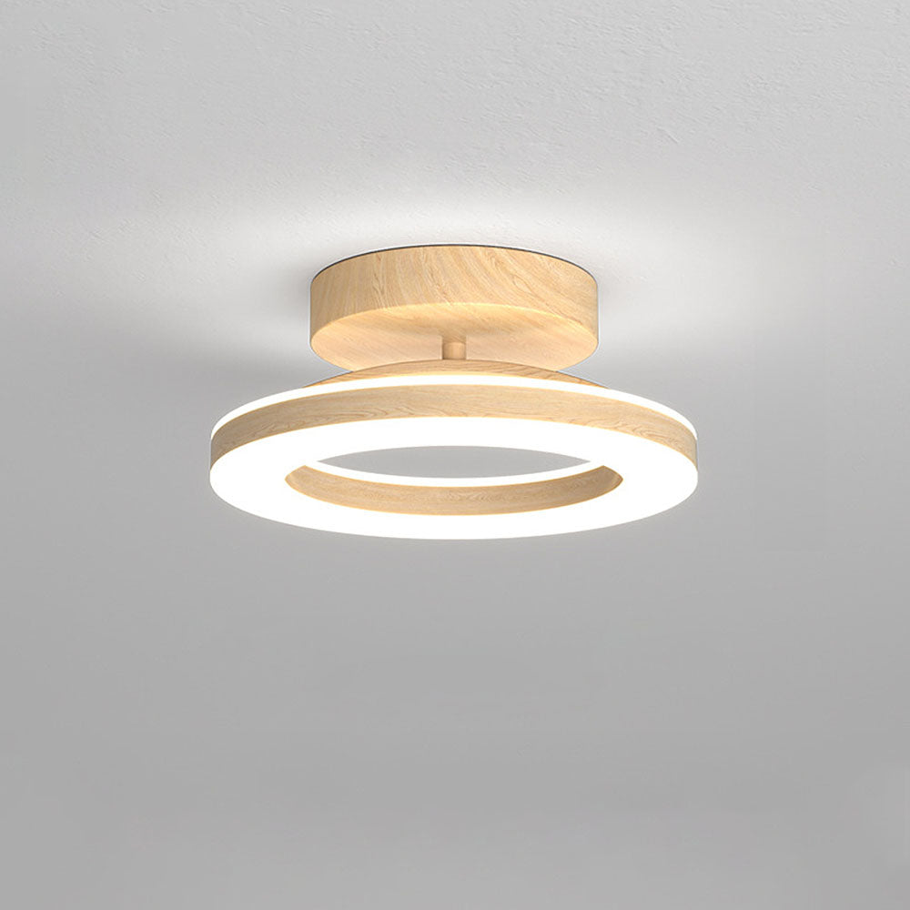 Orbene | Open Ring LED Plafondlamp met Houten Frame
