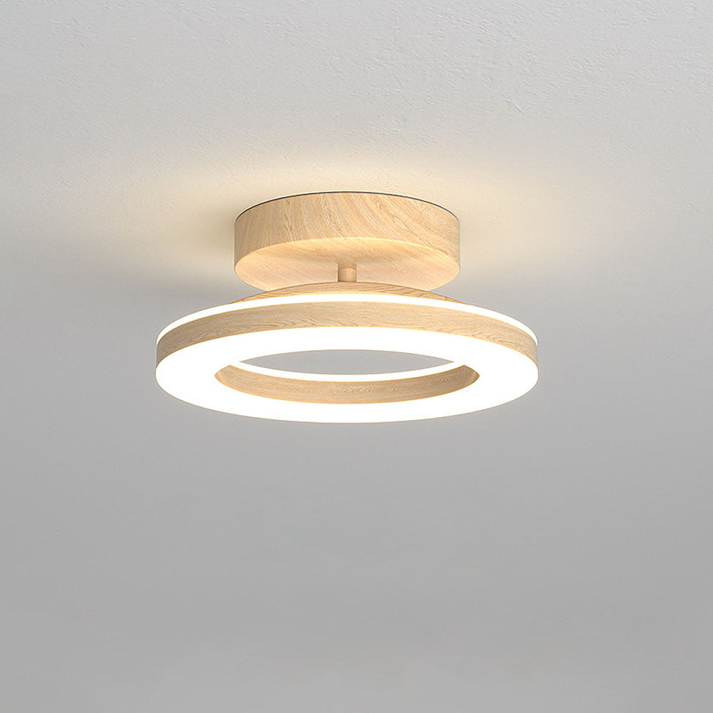 Orbene | Open Ring LED Plafondlamp met Houten Frame
