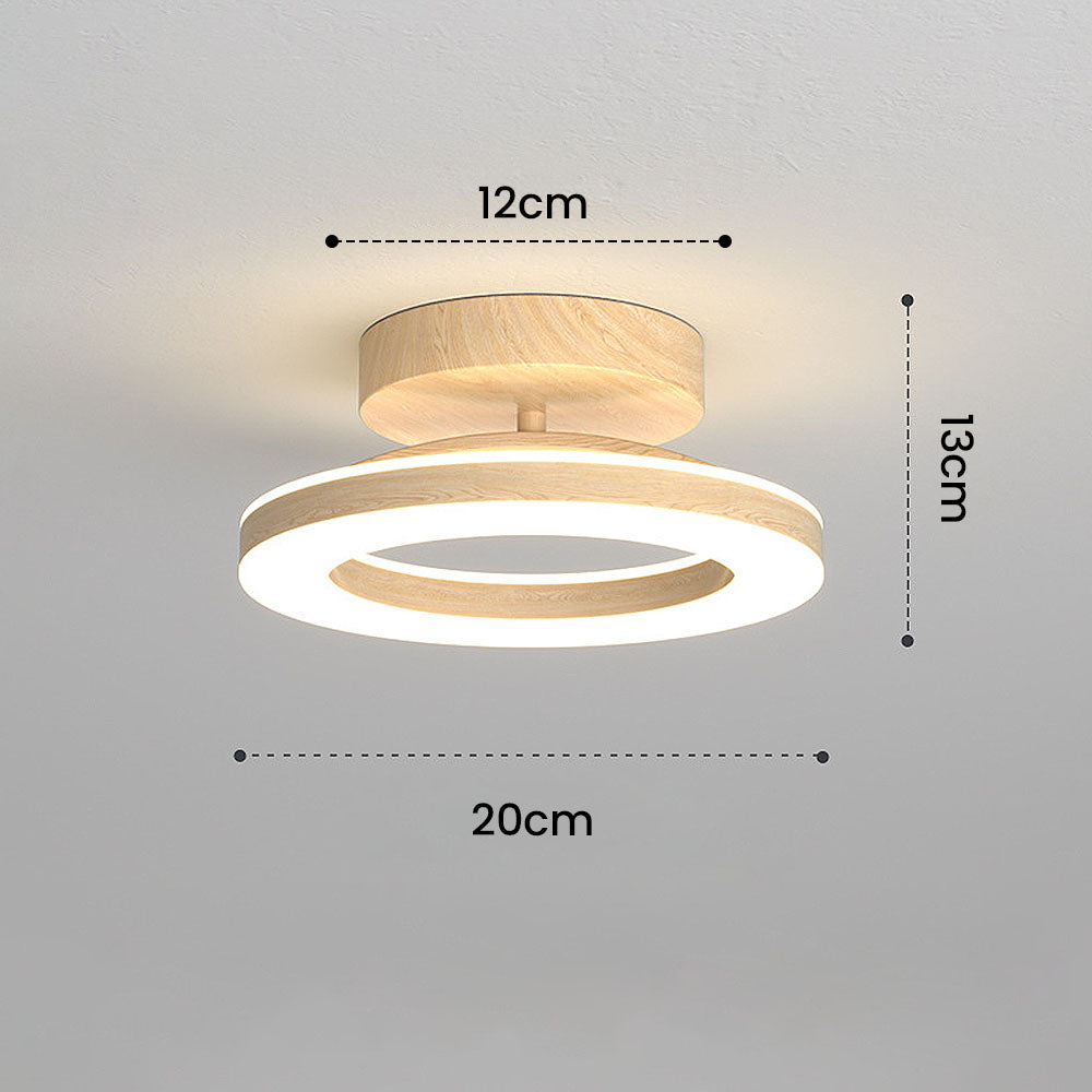 Orbene | Open Ring LED Plafondlamp met Houten Frame