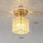 Kristallen Plafondlamp – E27 – Goud & Glas | Elara