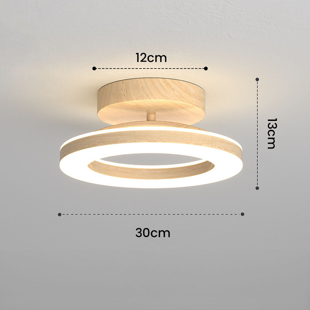 Orbene | Open Ring LED Plafondlamp met Houten Frame