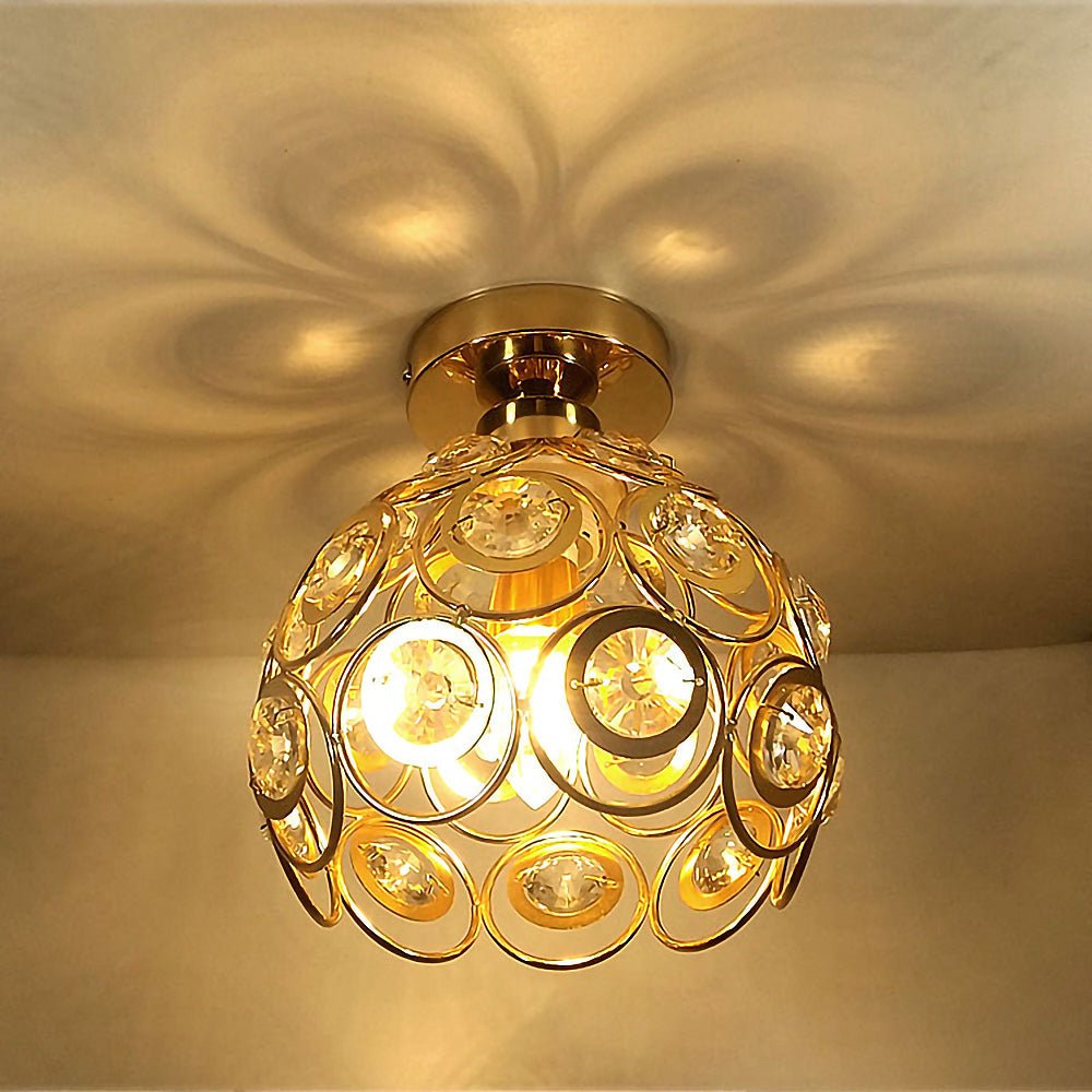 Bijou | Compacte Plafondlamp met Kristallen – Sfeervol Lichtpatroon