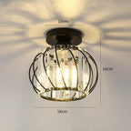 LuceDorata | Plafondlamp met Glas & Metaal – Zwart of Goud – Modern Design