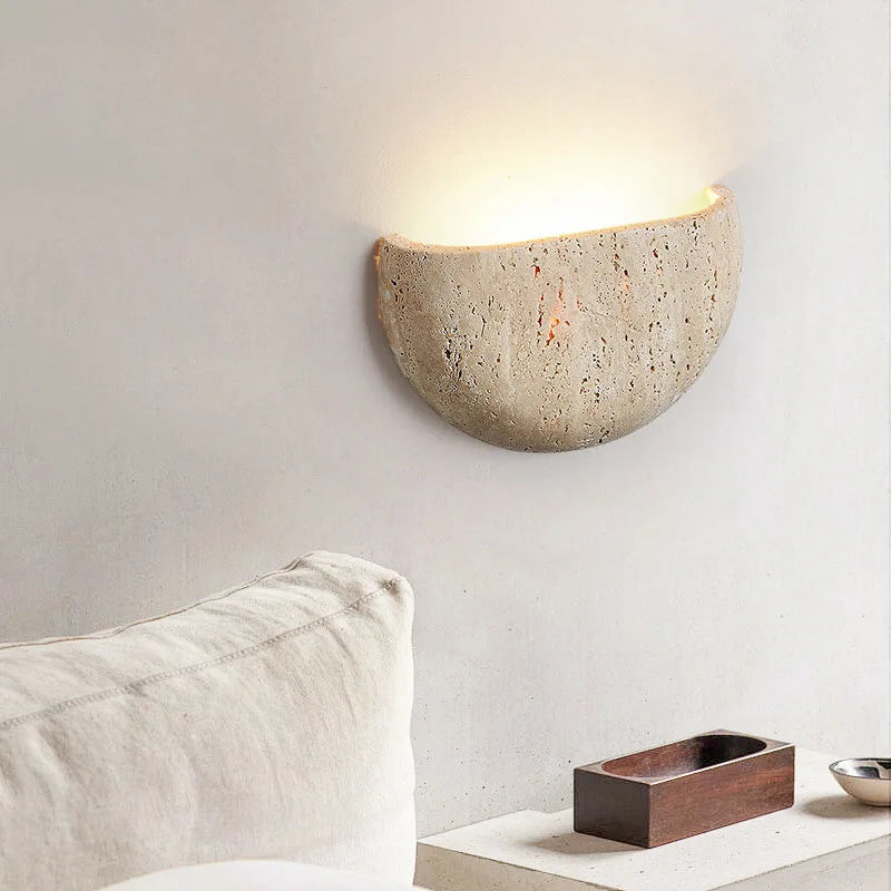 LED Wandlamp Travertin – Wabi-Sabi Design | Ishi