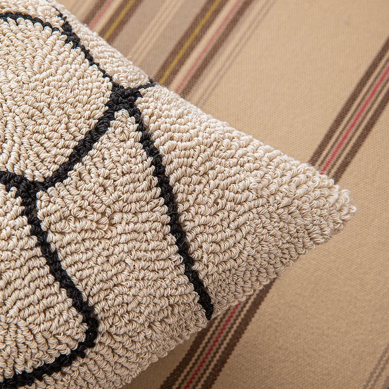 Linia | Moderne Geometrische Tufted Kussenhoes