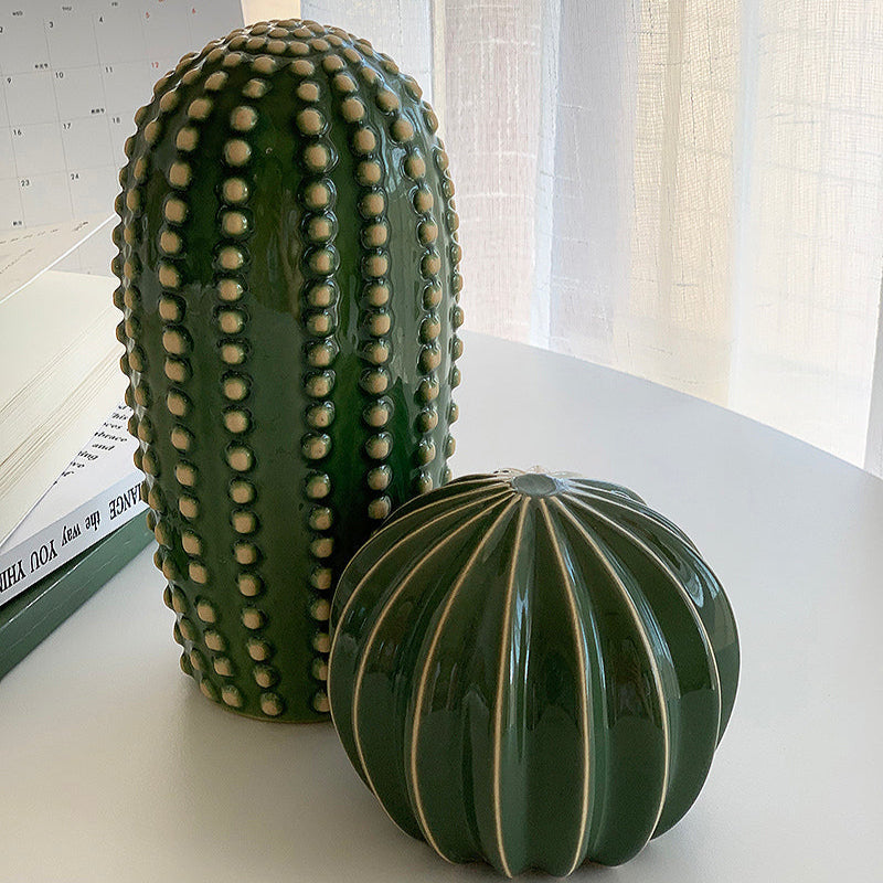 Xavi | Creatieve Keramieken Cactus Ornamenten – Modern Woestijn Design met Glanzend Glazuur