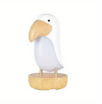SovaNest | Oplaadbaar LED-Nachtlampje – Vogelontwerp – Natuurlijk Hout – Warmwit Licht