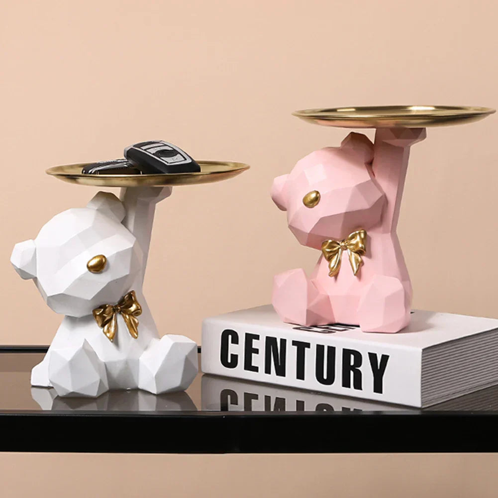 Kumagawa | Geometrisch Berenfiguur – Artistiek Sculptuur & Sleutelhouder