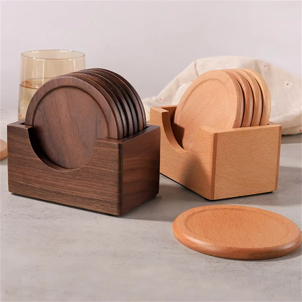 Komorebi | Japanse Houten Onderzetter Set