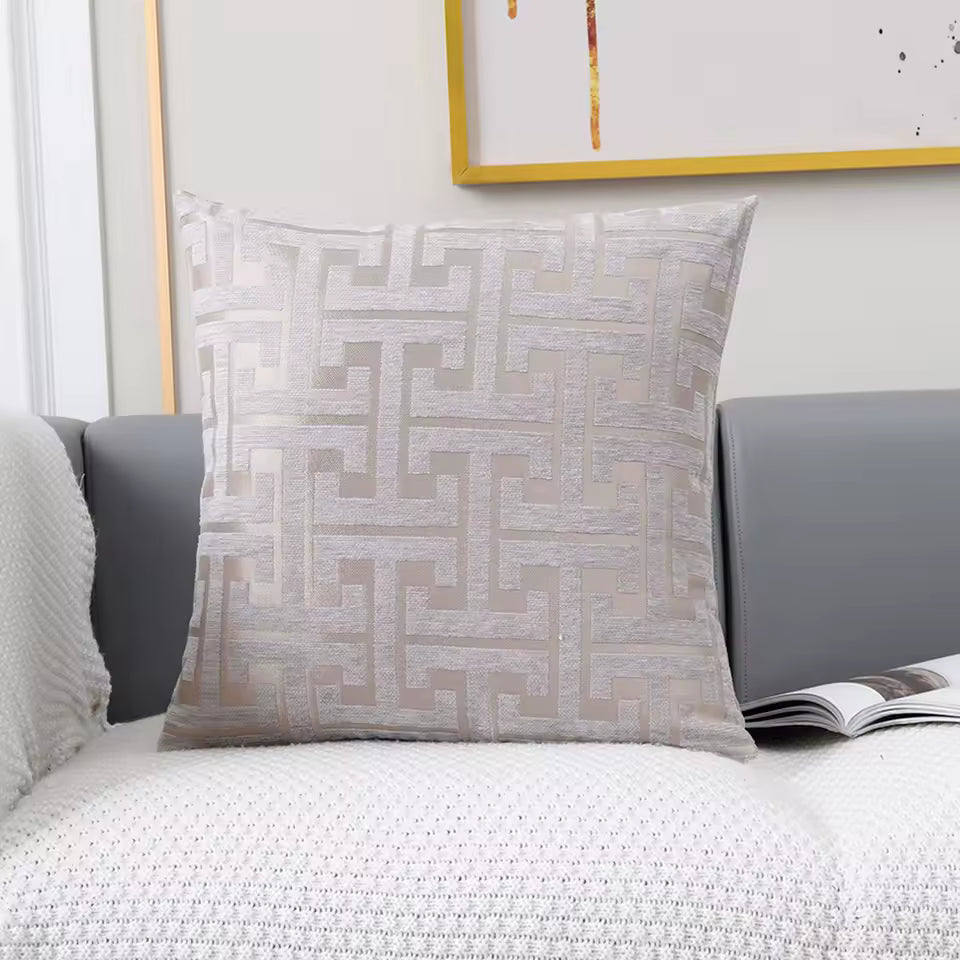 Jacquard | Elegante Kussenhoes met Tijdloos Motief