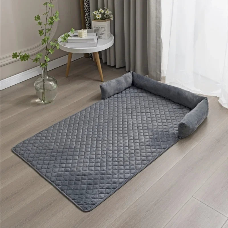 Velluto | Luxe Fluwelen Hondenbed & Bankbeschermer – Met Verhoogde Beschermrand & Wasbare Hoes