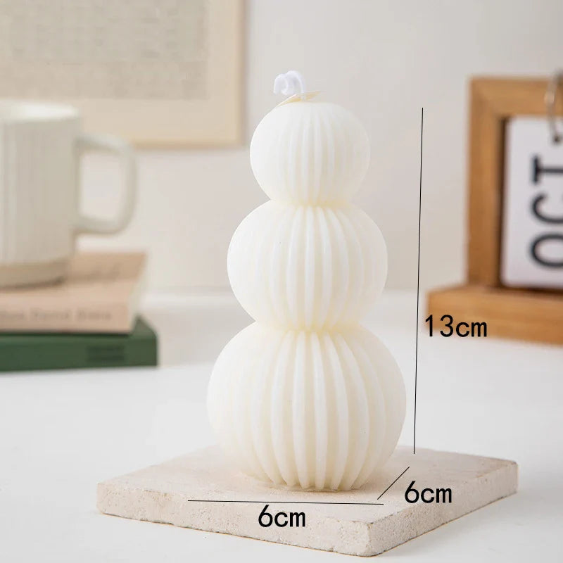 Auralithis | Geometrische Sfeer Geurkaars met Golfontwerp