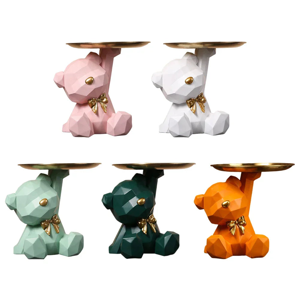 Kumagawa | Geometrisch Berenfiguur – Artistiek Sculptuur & Sleutelhouder