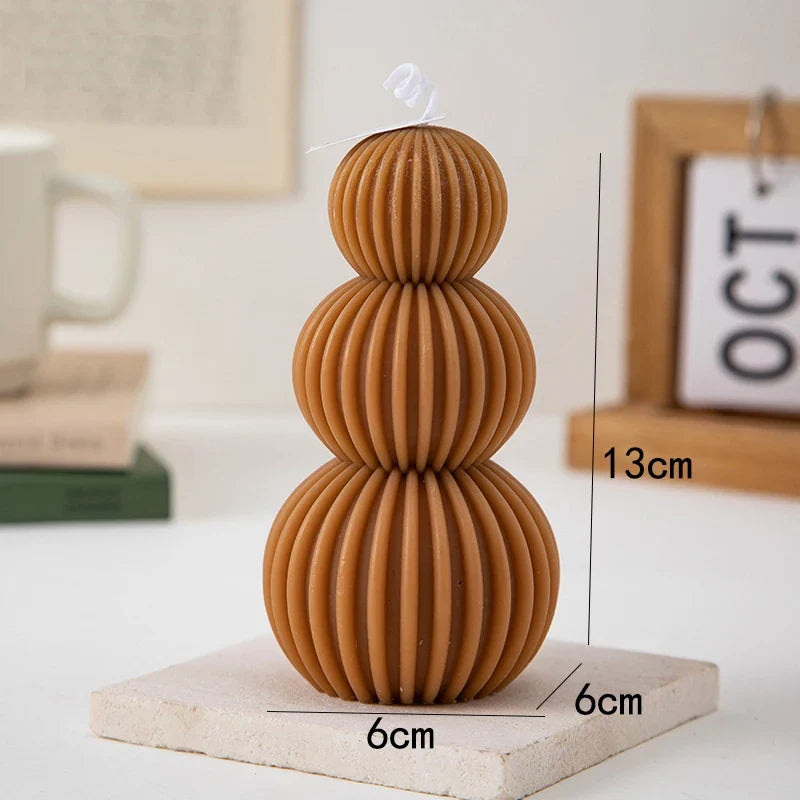 Auralithis | Geometrische Sfeer Geurkaars met Golfontwerp