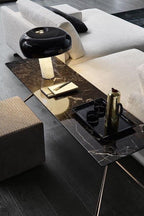 Marmo Riflesso | Design Tafellamp – Italiaans Carrara Marmer – Metaal & Glas – Nostalgisch Silhouet