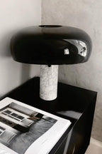 Marmo Riflesso | Design Tafellamp – Italiaans Carrara Marmer – Metaal & Glas – Nostalgisch Silhouet