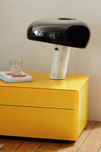 Marmo Riflesso | Design Tafellamp – Italiaans Carrara Marmer – Metaal & Glas – Nostalgisch Silhouet