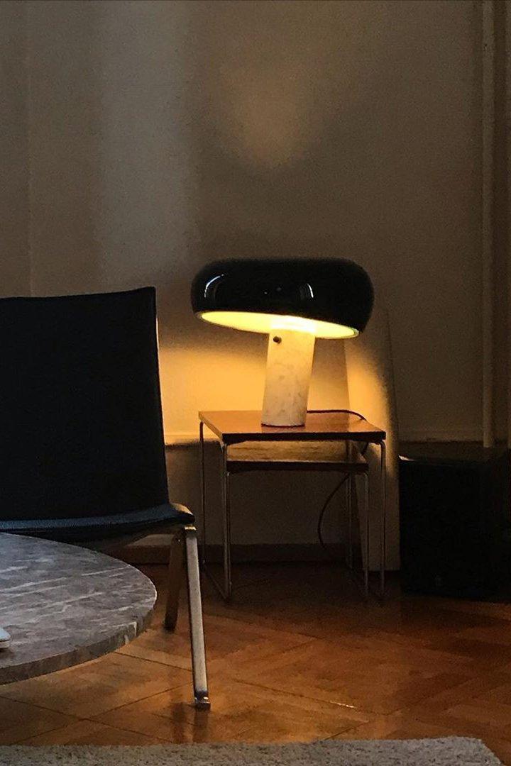 Marmo Riflesso | Design Tafellamp – Italiaans Carrara Marmer – Metaal & Glas – Nostalgisch Silhouet