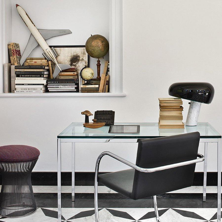 Marmo Riflesso | Design Tafellamp – Italiaans Carrara Marmer – Metaal & Glas – Nostalgisch Silhouet
