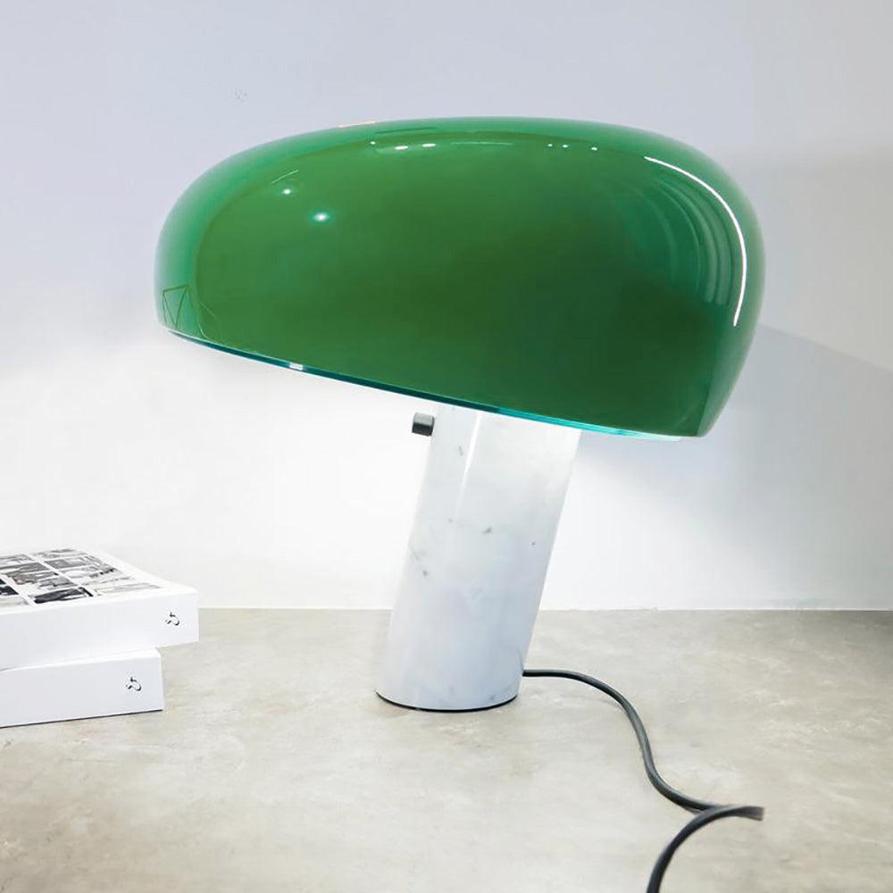 Marmo Riflesso | Design Tafellamp – Italiaans Carrara Marmer – Metaal & Glas – Nostalgisch Silhouet