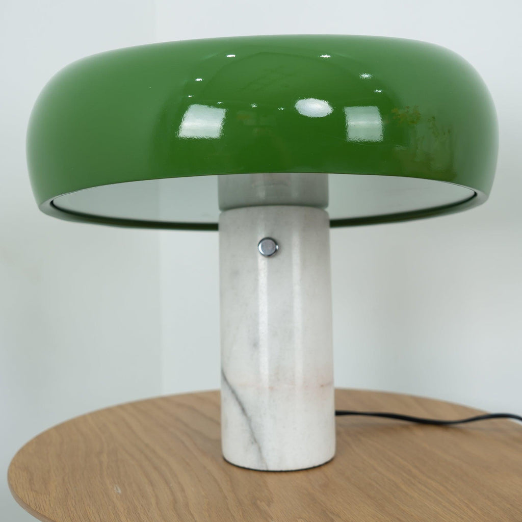 Marmo Riflesso | Design Tafellamp – Italiaans Carrara Marmer – Metaal & Glas – Nostalgisch Silhouet