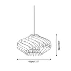 Syvara | Sculpturale Houten Hanglamp met Dynamische Spiraal