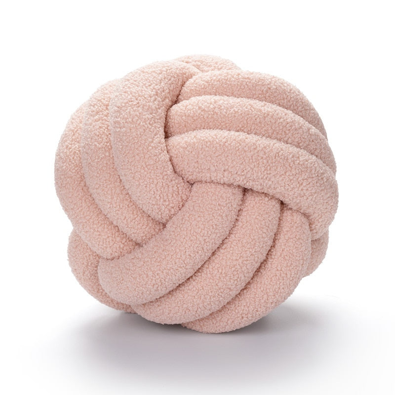 Geknoopt Designkussen – Zachte Teddy Stof | CloudKnot