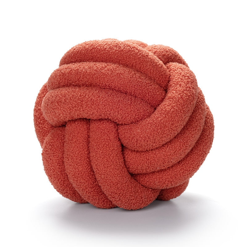 Geknoopt Designkussen – Zachte Teddy Stof | CloudKnot