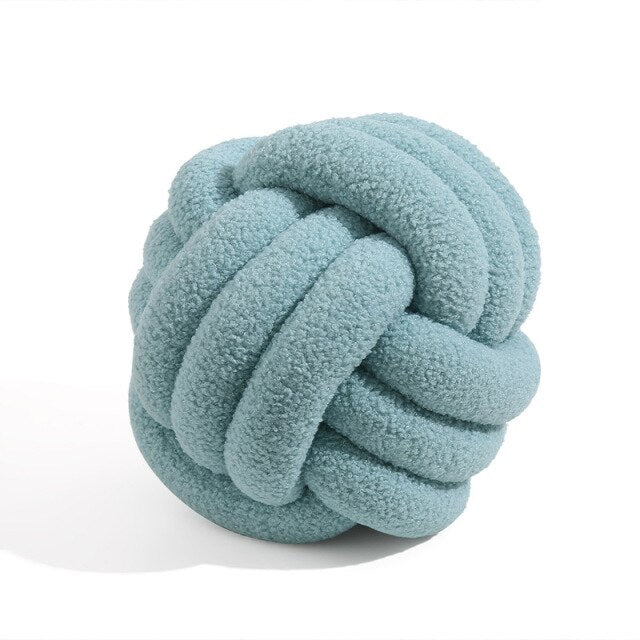 Geknoopt Designkussen – Zachte Teddy Stof | CloudKnot