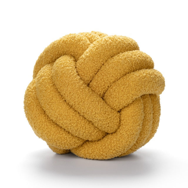 Geknoopt Designkussen – Zachte Teddy Stof | CloudKnot