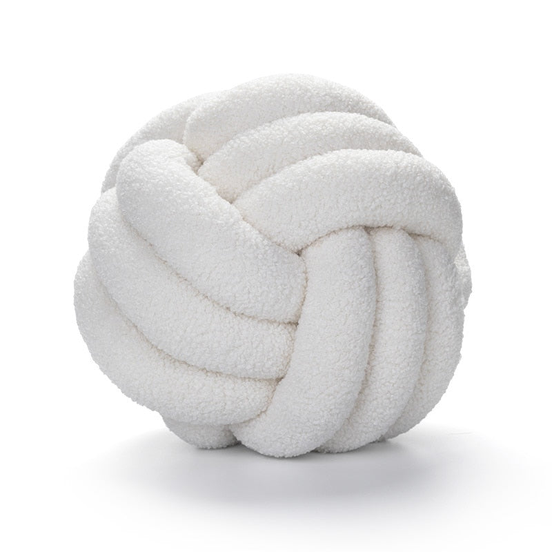 Geknoopt Designkussen – Zachte Teddy Stof | CloudKnot