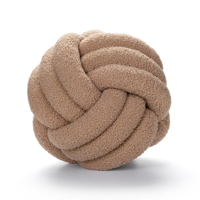 Geknoopt Designkussen – Zachte Teddy Stof | CloudKnot